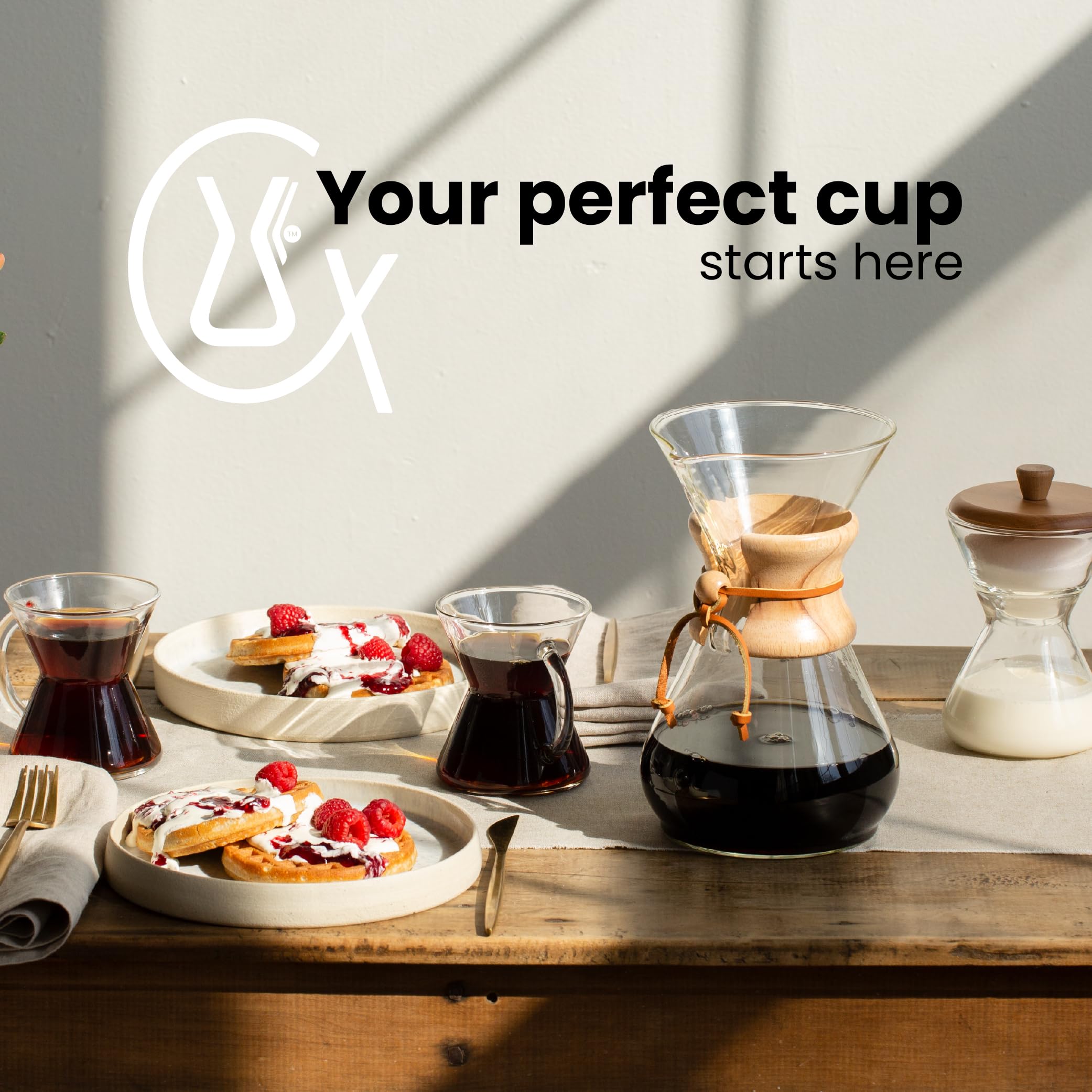 Chemex filtre usagé retenu montrant réduction des sédiments après infusion
