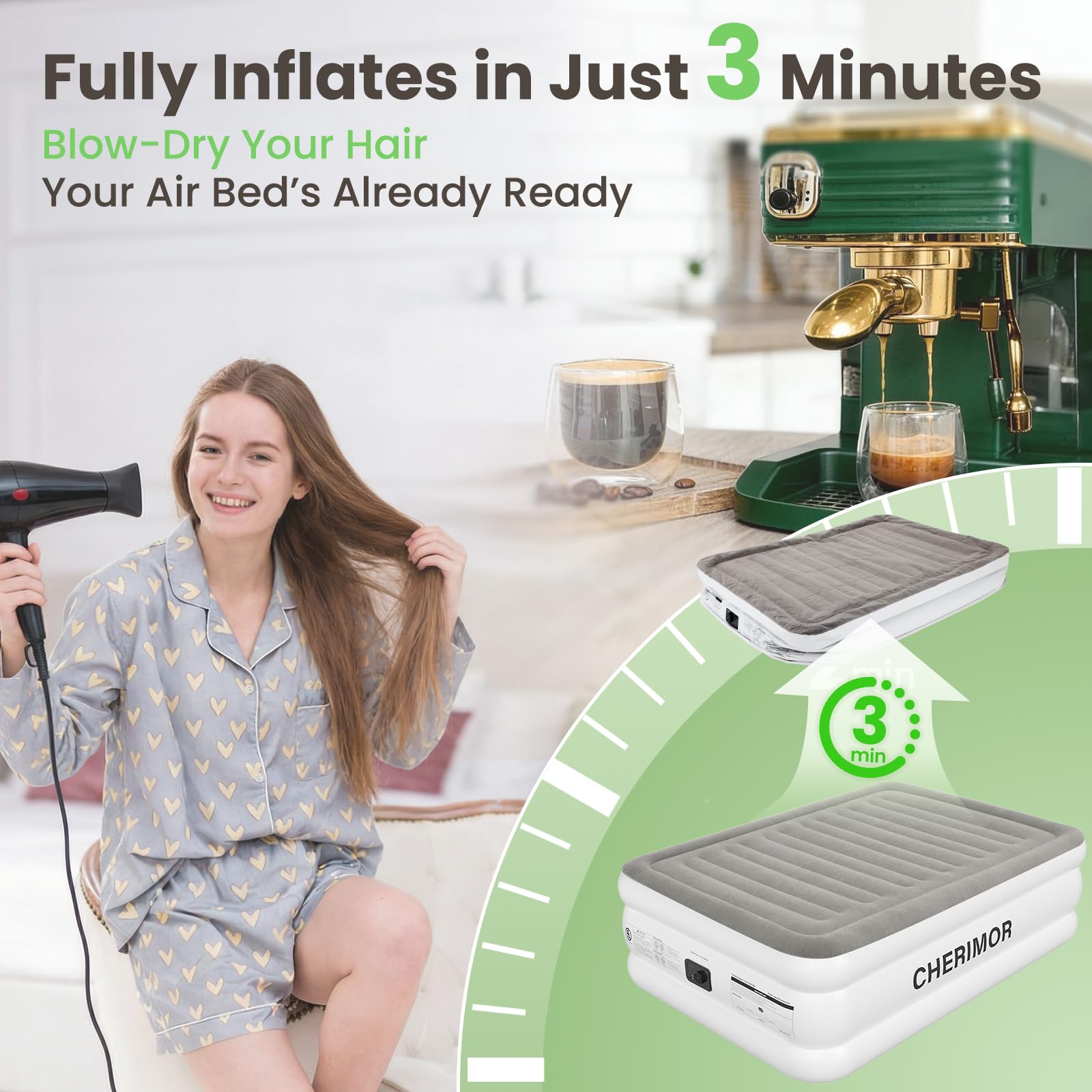 CHERIMOR matelas plié pour transport compact et rangement facile