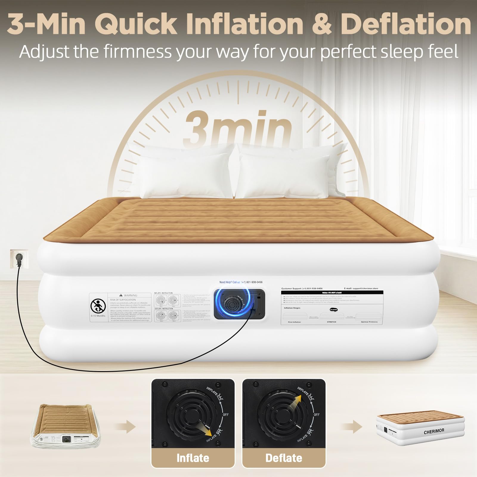 CHERIMOR matelas en usage par deux adultes illustrant stabilité et confort