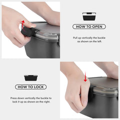 Cherrysea vue intérieure montrant 4 compartiments pour aliments séparés