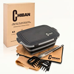 CHIBAN bac 16L face montrant capacité et couvercle pour transport fiable