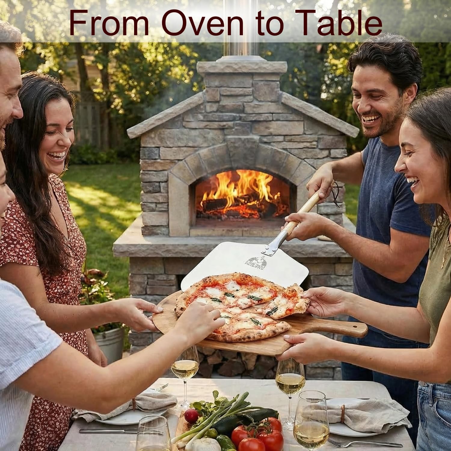 Chicago Brick Oven bord effilé facilitant le glissement sous la pâte sans déchirure