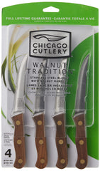 Chicago Cutlery gros plan manche noyer offrant prise confortable et style chaleureux