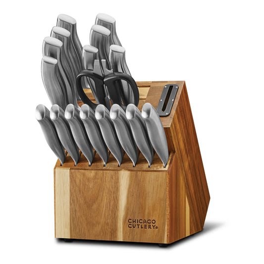 Chicago Cutlery vue frontale de l'ensemble pour rangement soigné et gain de place