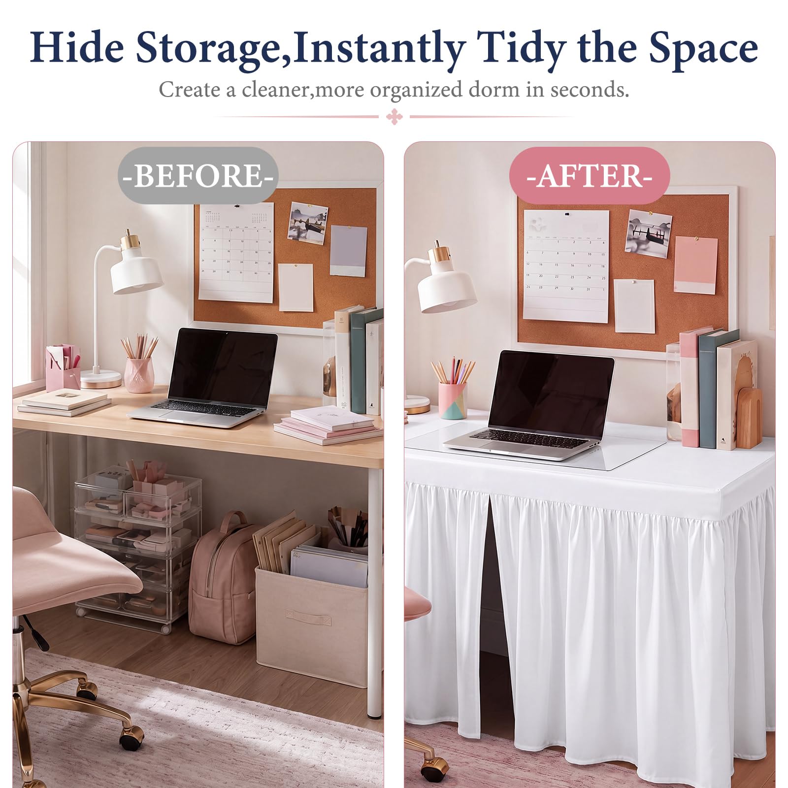 Chicplaid kit installé dans un dortoir montrant espace de travail net