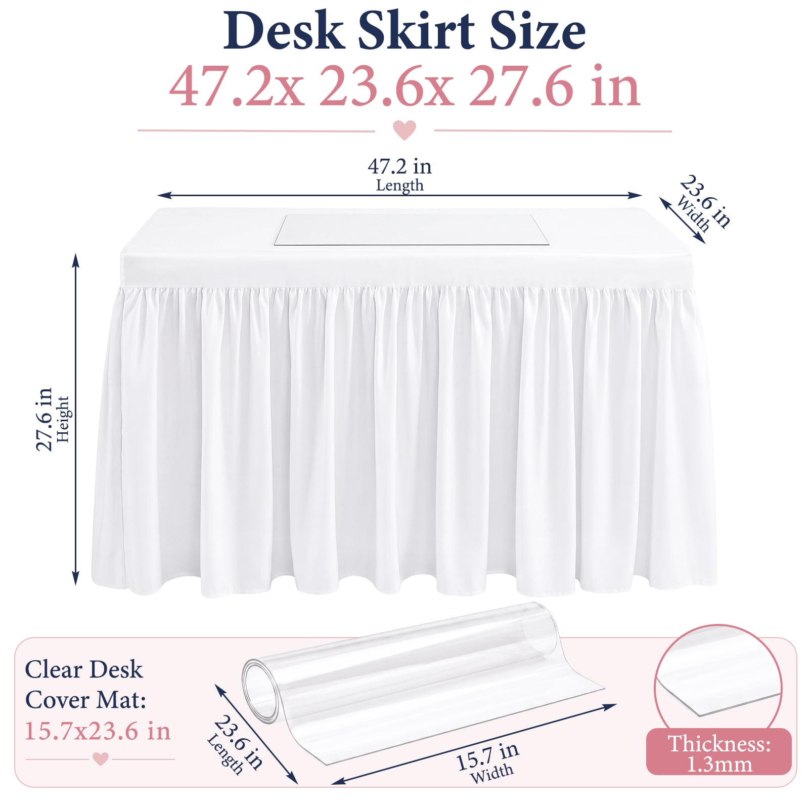 Chicplaid tapis protecteur transparent sur plateau pour écriture propre