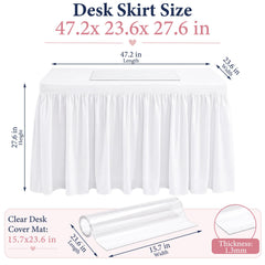 Chicplaid tapis protecteur transparent sur plateau pour écriture propre