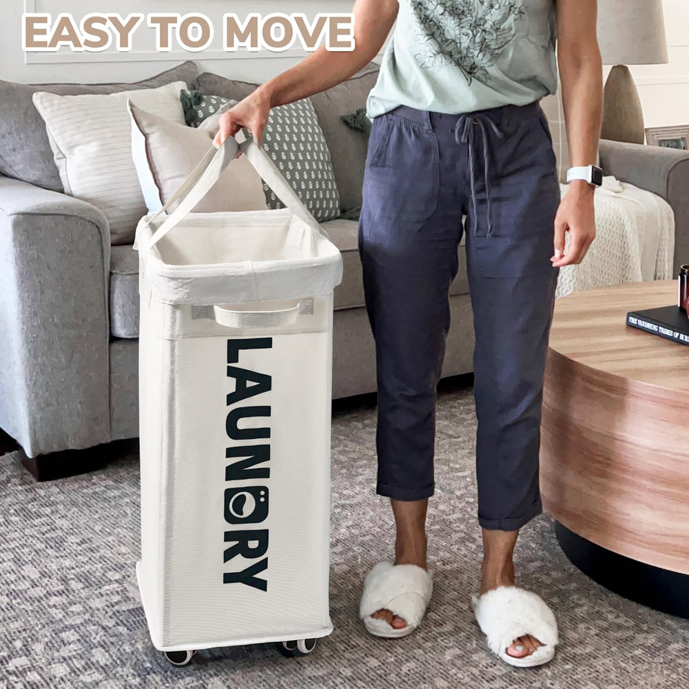 CHICVITA panier plié rangé sous un meuble pour gain de place