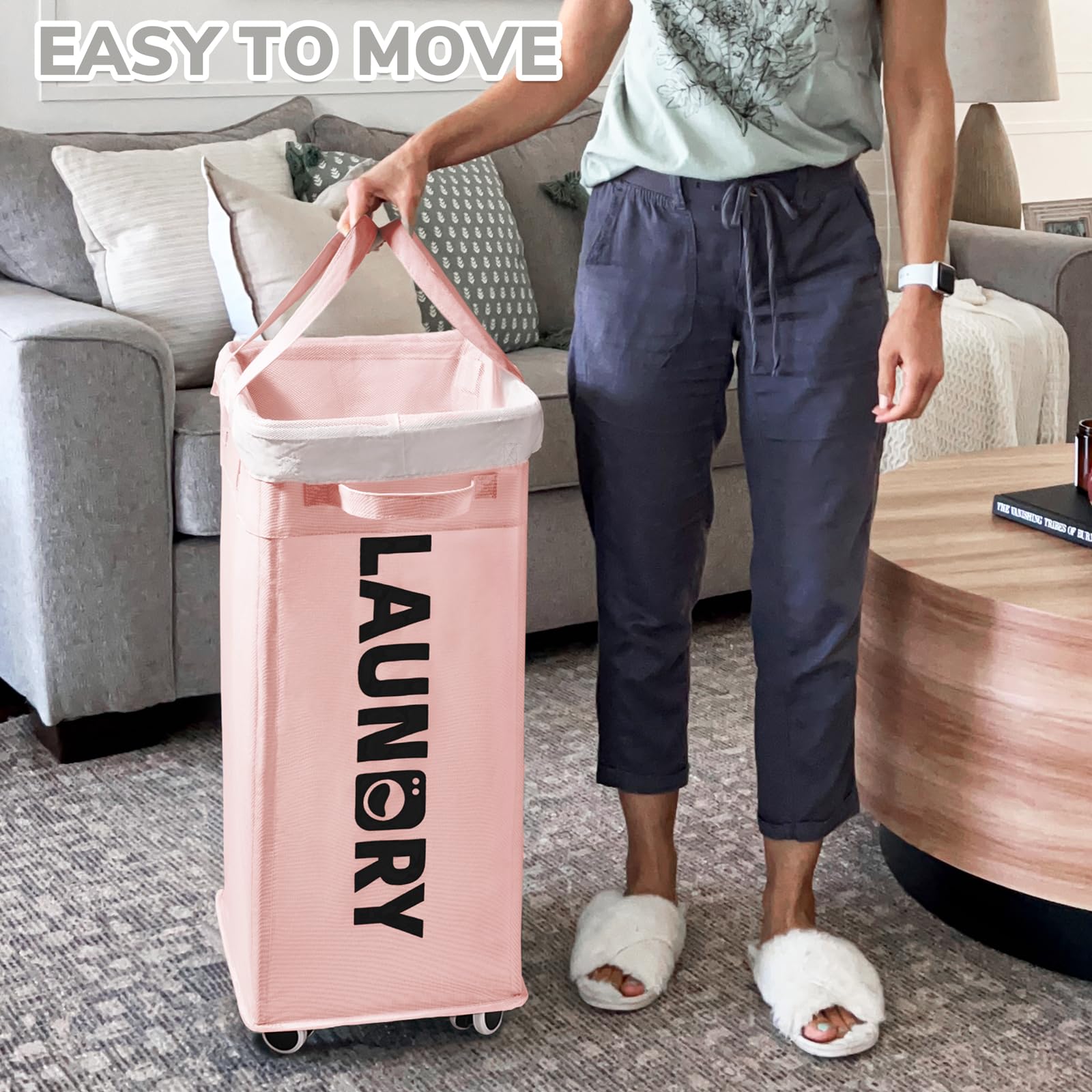 CHICVITA panier posé dans une chambre pour un rangement élégant