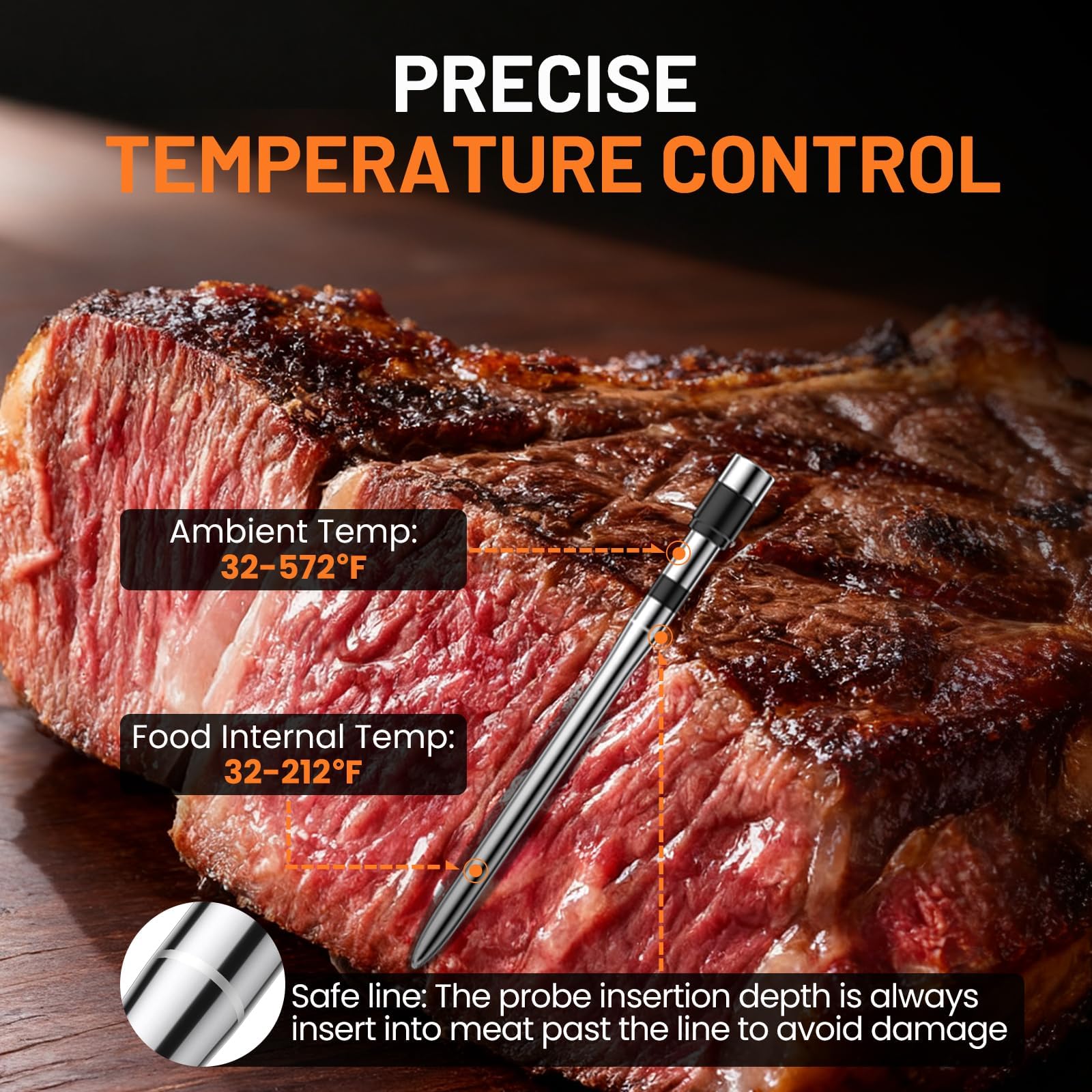 Chihod thermomètre tenu en main montrant taille compacte et ergonomie