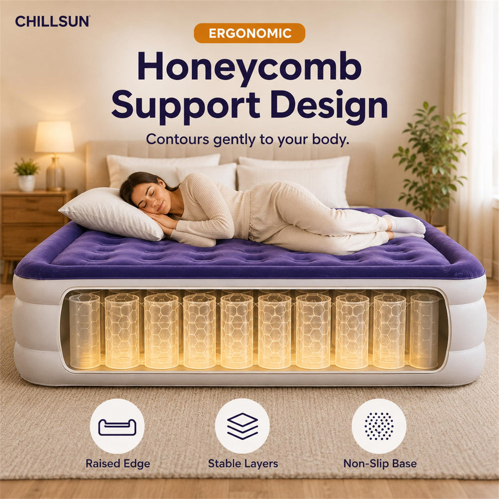 CHILLSUN texture floquée proche, confort et surface imperméable agréable