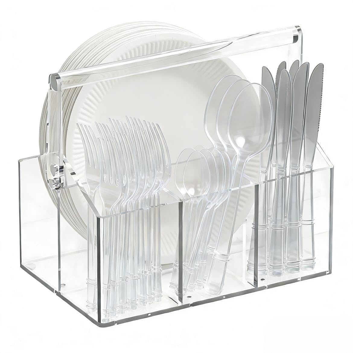 Chivalral caddy face avant élégant et transparent montrant organisation pratique