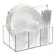 Chivalral caddy face avant élégant et transparent montrant organisation pratique