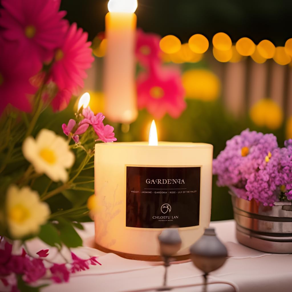 Chloefu LAN texture cire gardenia, parfum riche et qualité naturelle