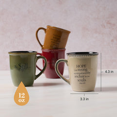 Christian Art Gifts mug sauge avec verset visible offrant inspiration et décoration de table