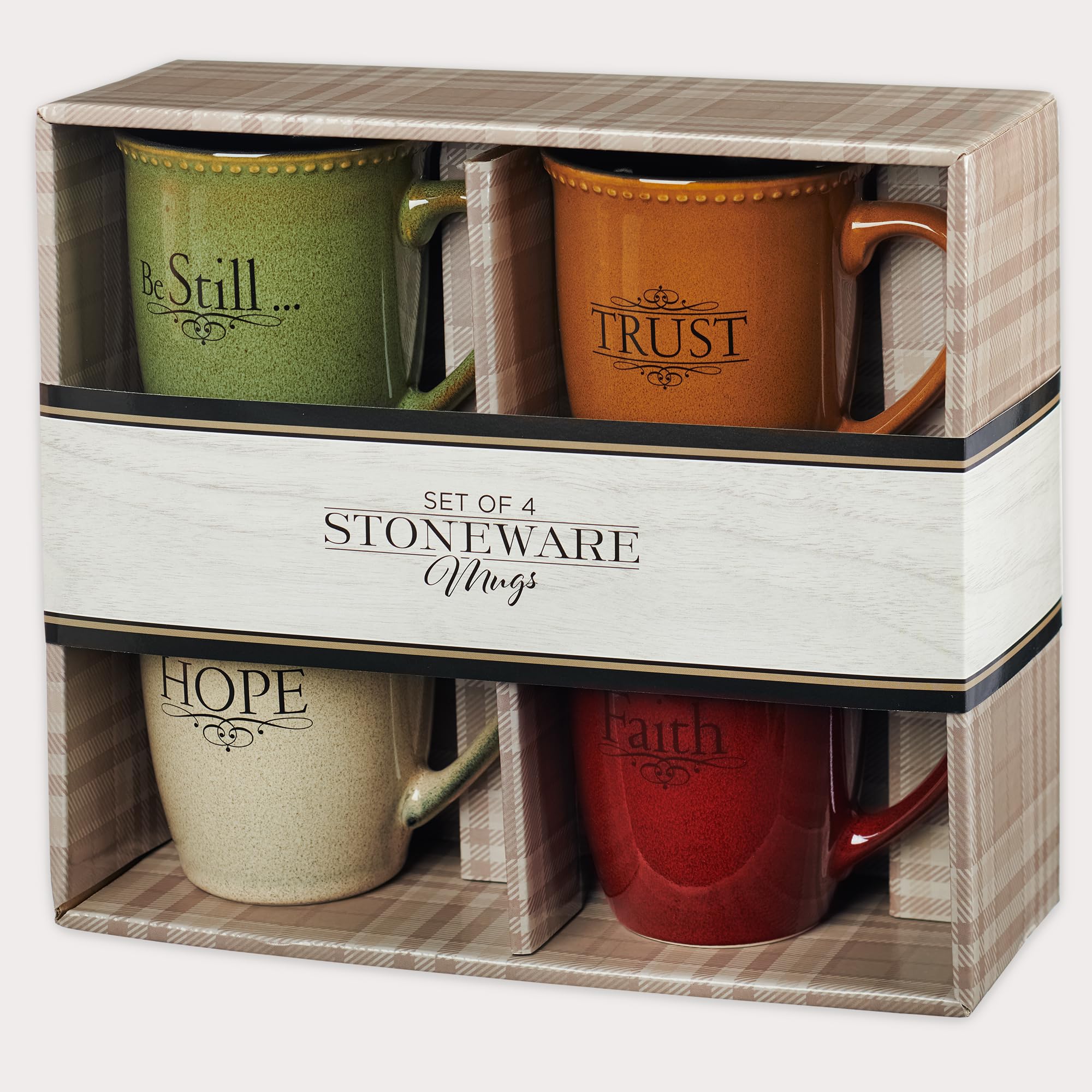 Christian Art Gifts mugs disposés sur une table de petit-déjeuner pour une ambiance chaleureuse