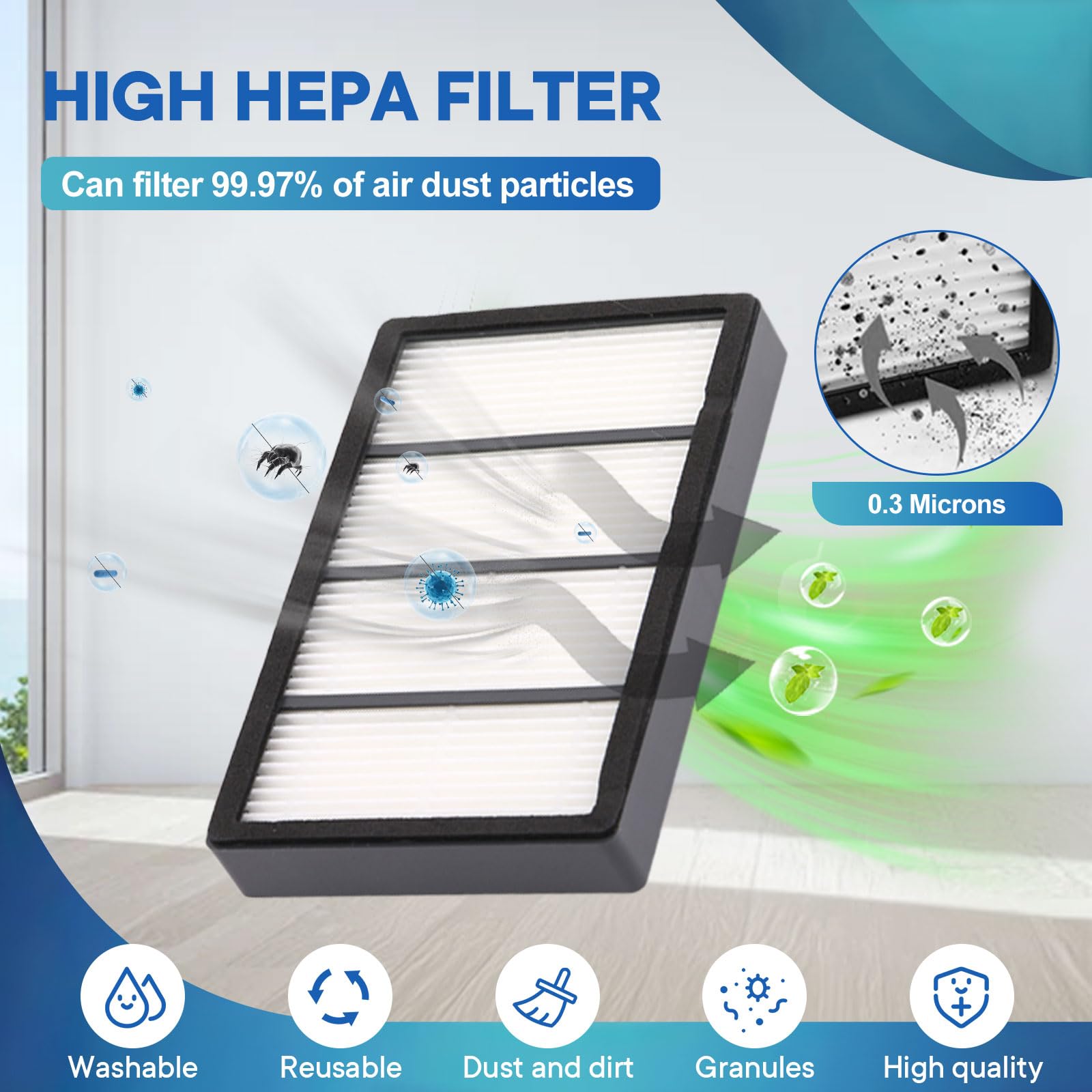 Chrostion filtres HEPA ensemble assure filtration élevée et air plus propre