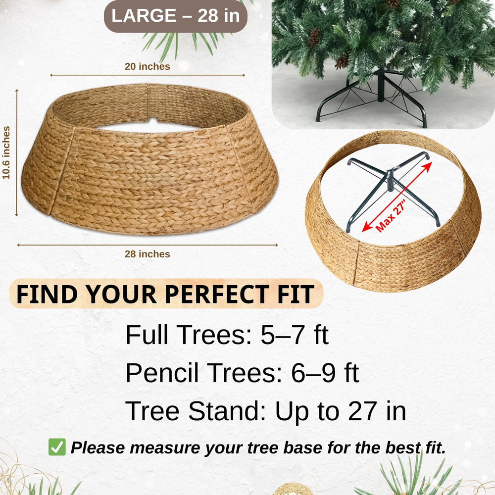 ChumDecor collerette sur sapin artificiel masque le pied proprement
