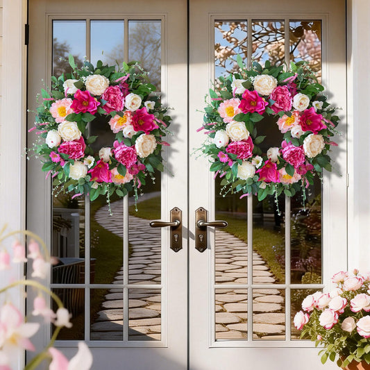 CHvista gros plan pivoine et rose réalistes, texture luxueuse et durable