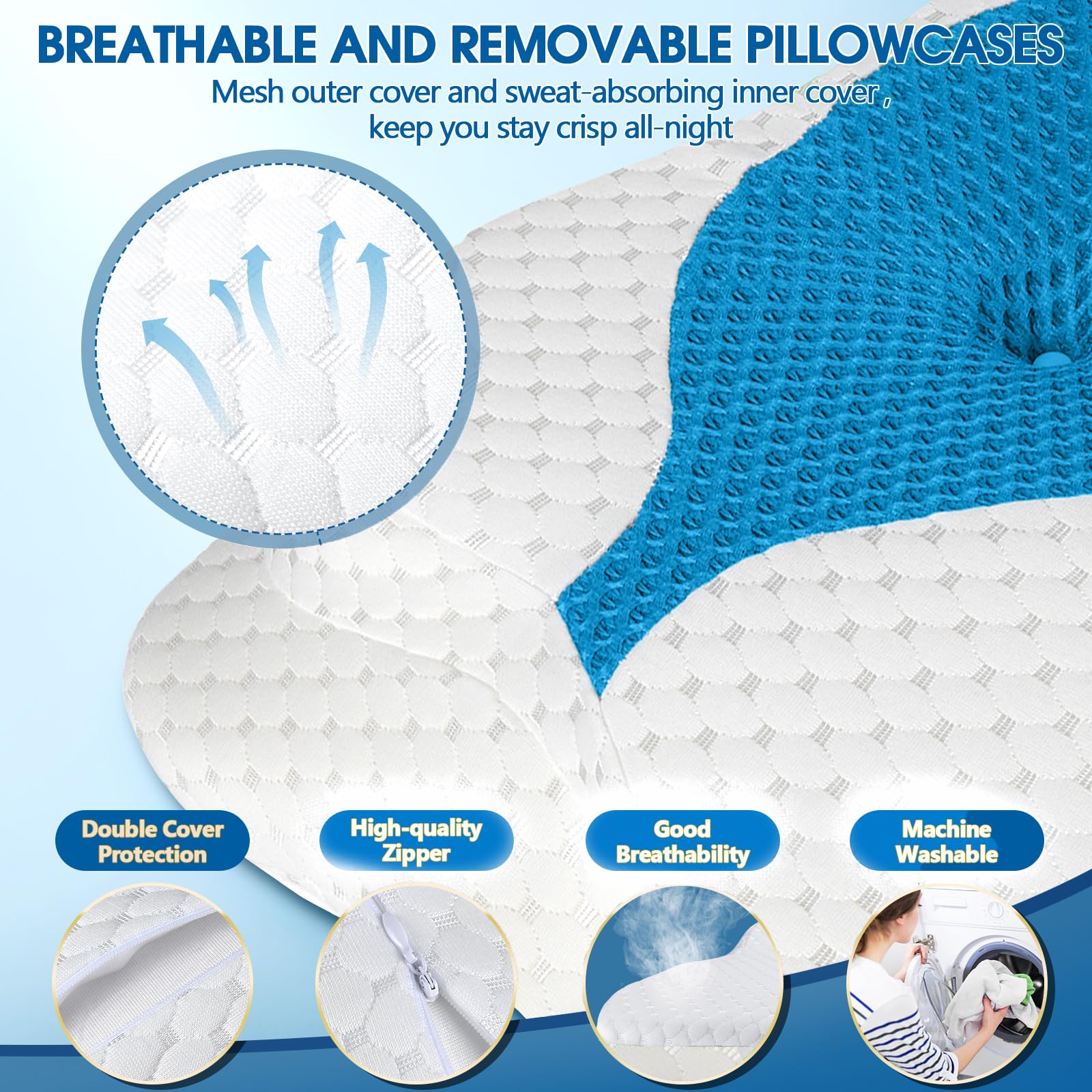 CHxxy housse Ice Silk détail montrant tissu respirant et sensation fraîche pendant la nuit