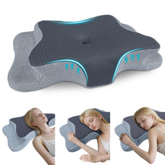 CHxxy oreiller face avant montrant la forme papillon et maintien cervical