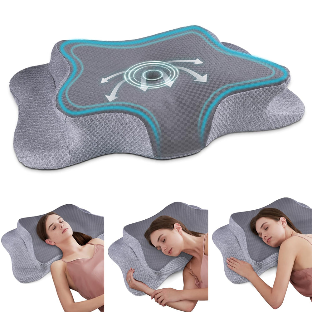CHxxy oreiller face avant montrant le creux ergonomique et son maintien