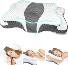 CHxxy oreiller face avant montrant le contour ergonomique et soutien cervical