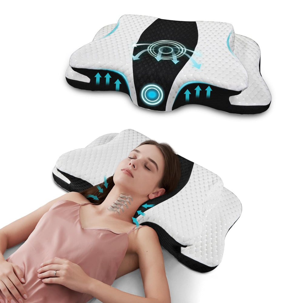 CHxxy oreiller face avant montrant la forme ergonomique pour meilleur soutien