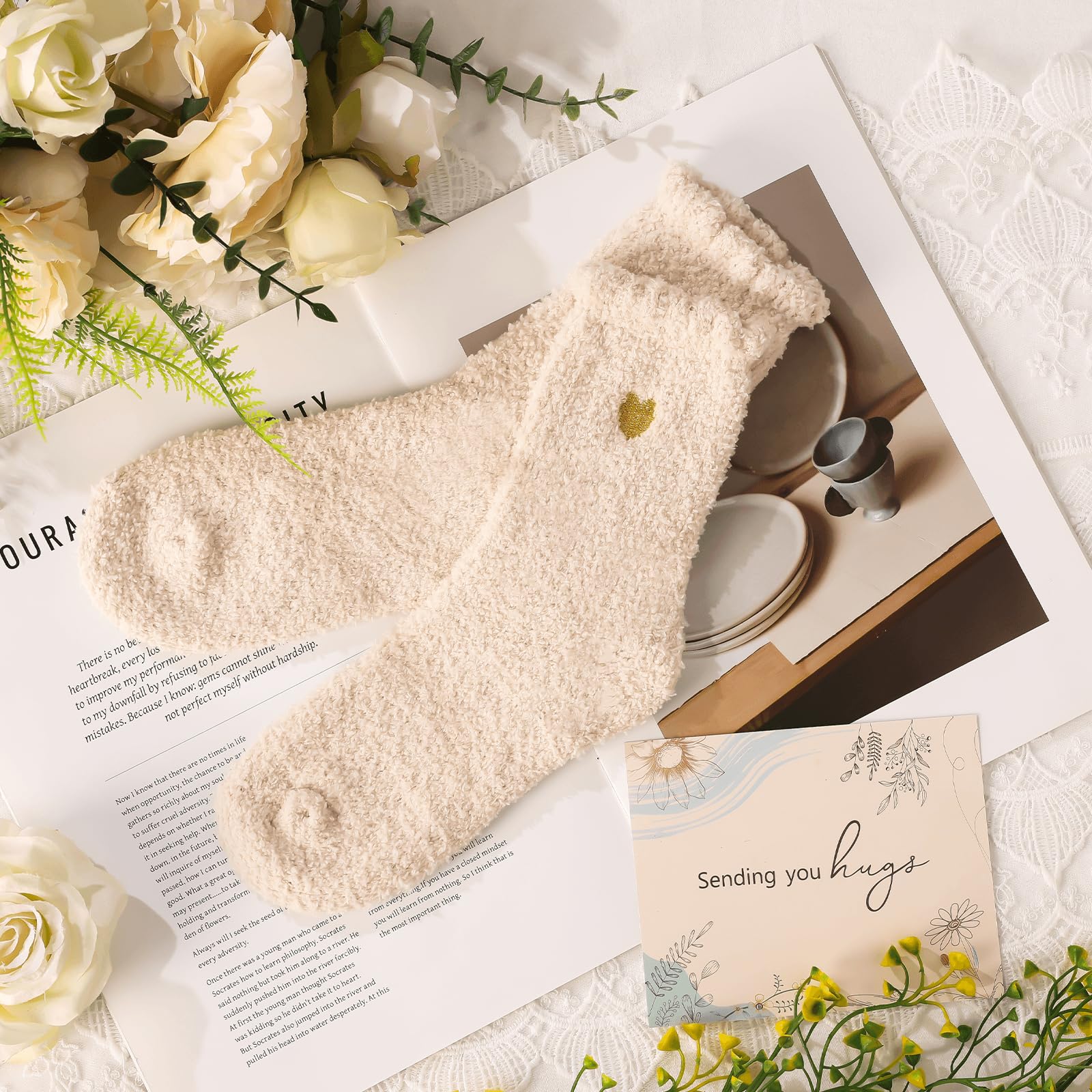 CIAABYS mini-coeur tricoté main, symbole de soutien affectueux