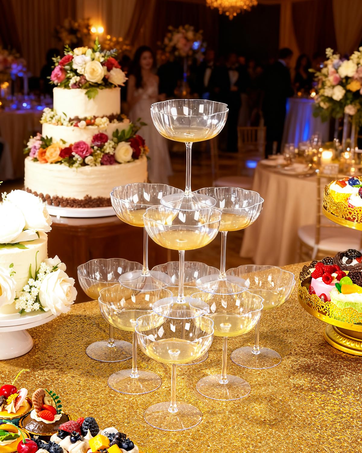 Ciaell ensemble de 12 verres pour service coordonné d'événements