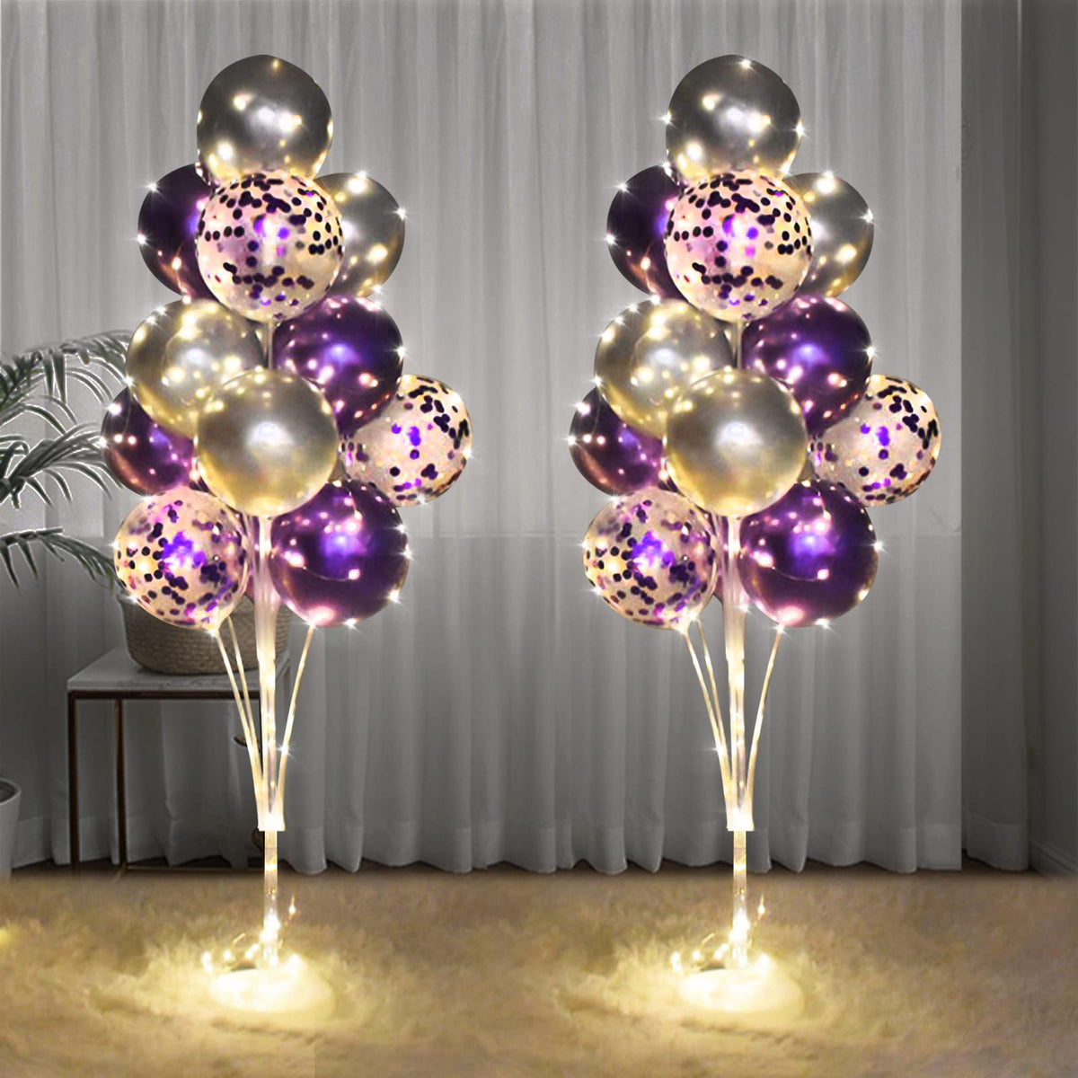 Cicicooie support monté violet et argent pour décor rapide