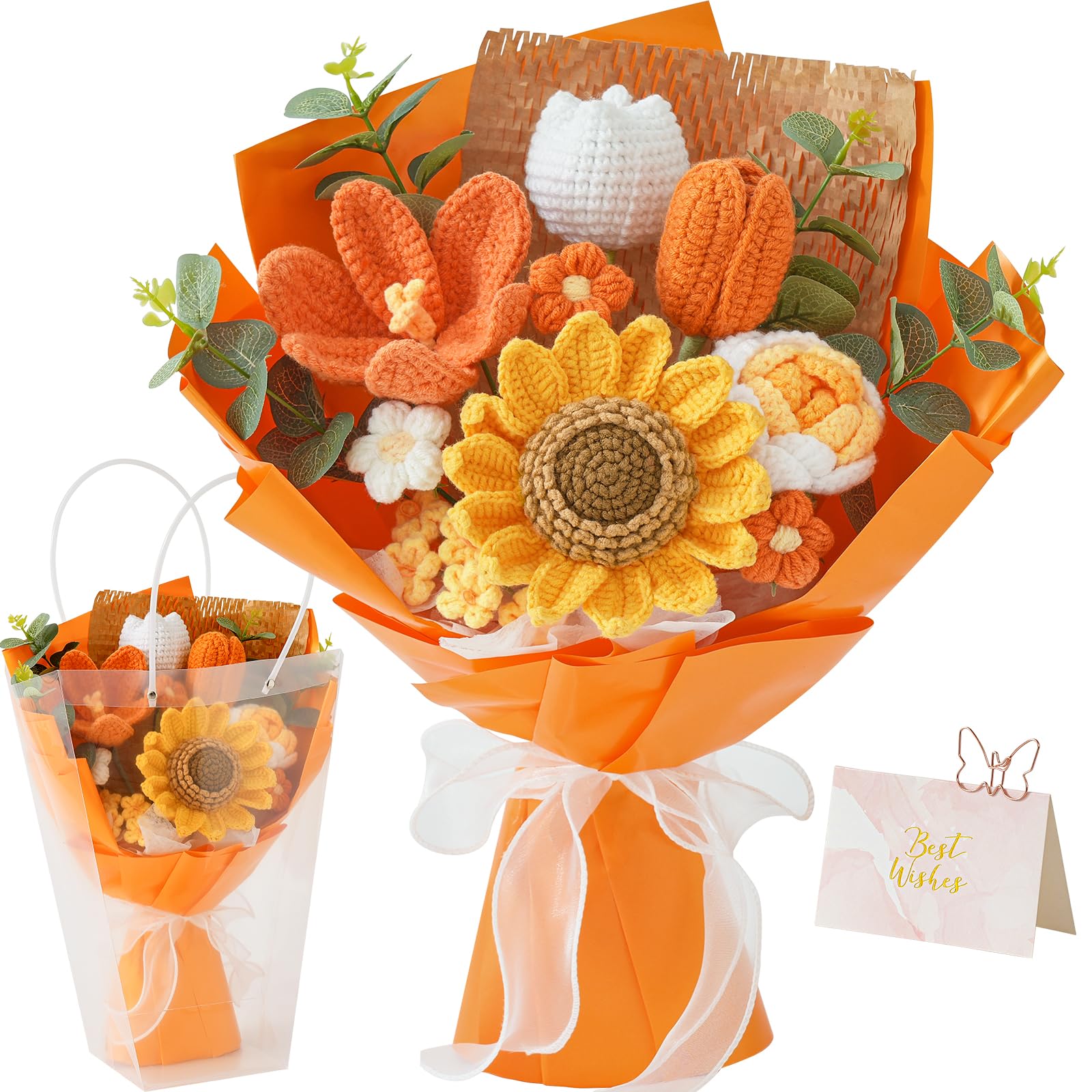 Cilimnas bouquet orange face, couleurs vives et charme artisanal