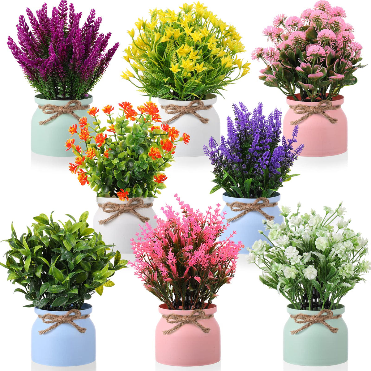 Cindeer pot avant montrant une grande fleur artificielle et finition décorative pour accueil visuel