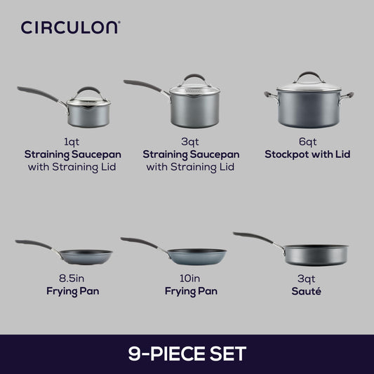 Circulon poignée ergonomique en acier et silicone pour prise sûre
