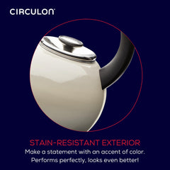 Circulon base induction vue dessous illustrant la compatibilité avec plaques à induction