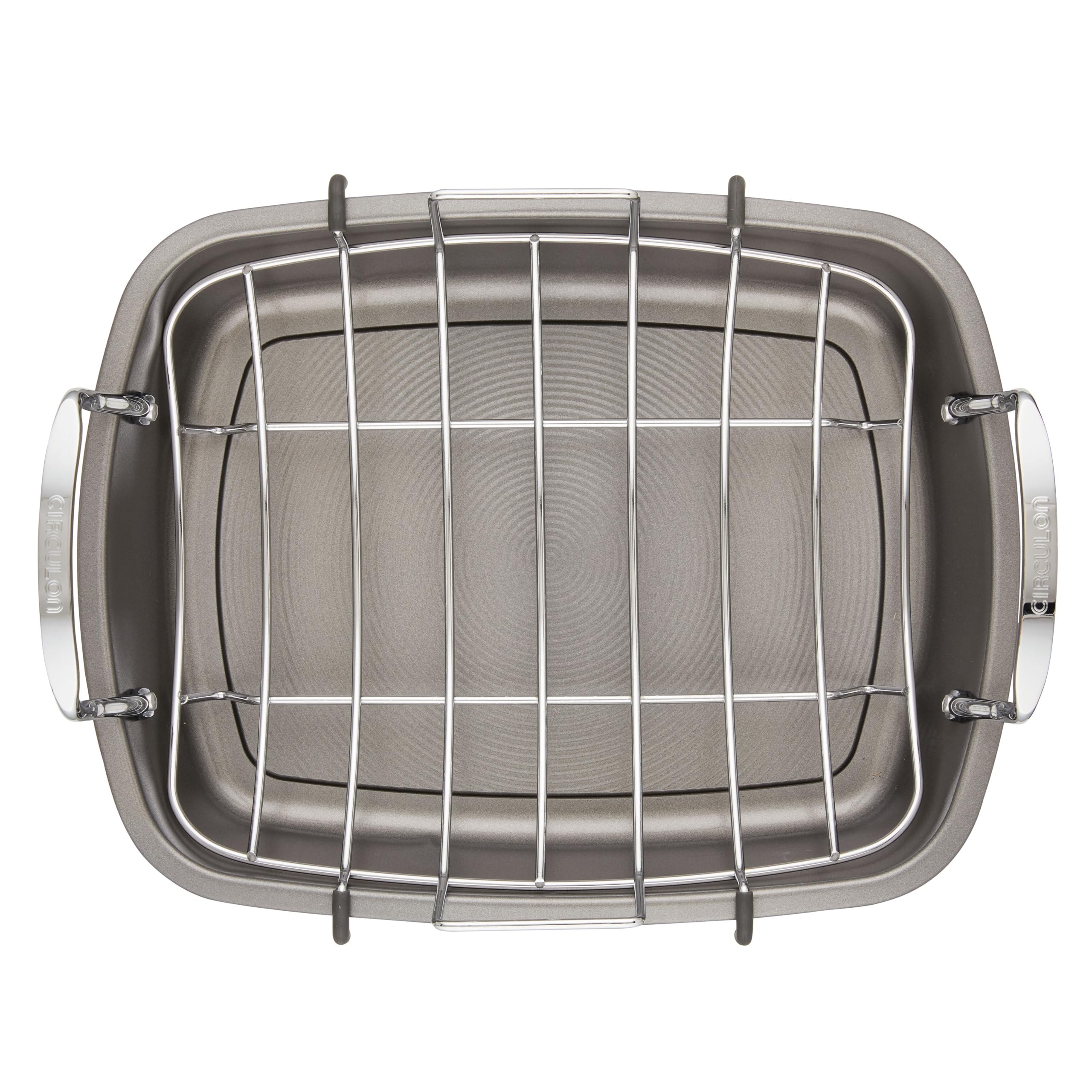 Circulon grille en U surélevée montrant circulation d'air et dégraissage
