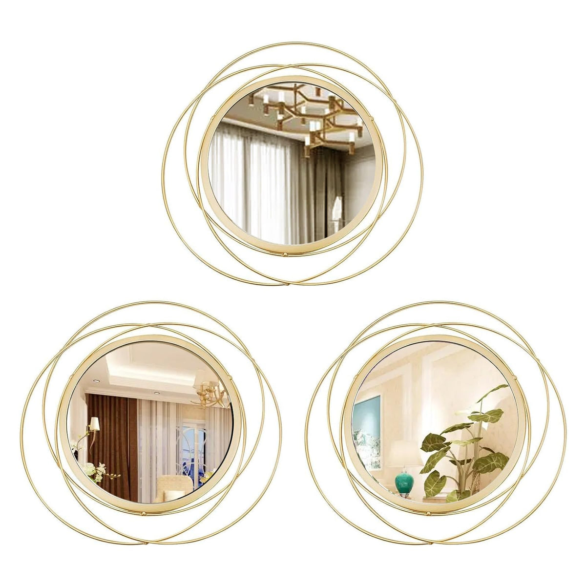 Cityelf miroir rond face montrant design boho et apport de lumière