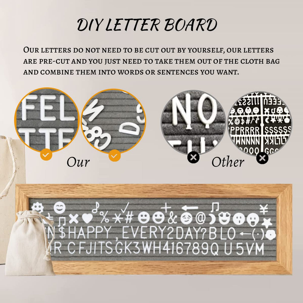 CJIAWYS letters sachet montrant 340 lettres réutilisables pratiques