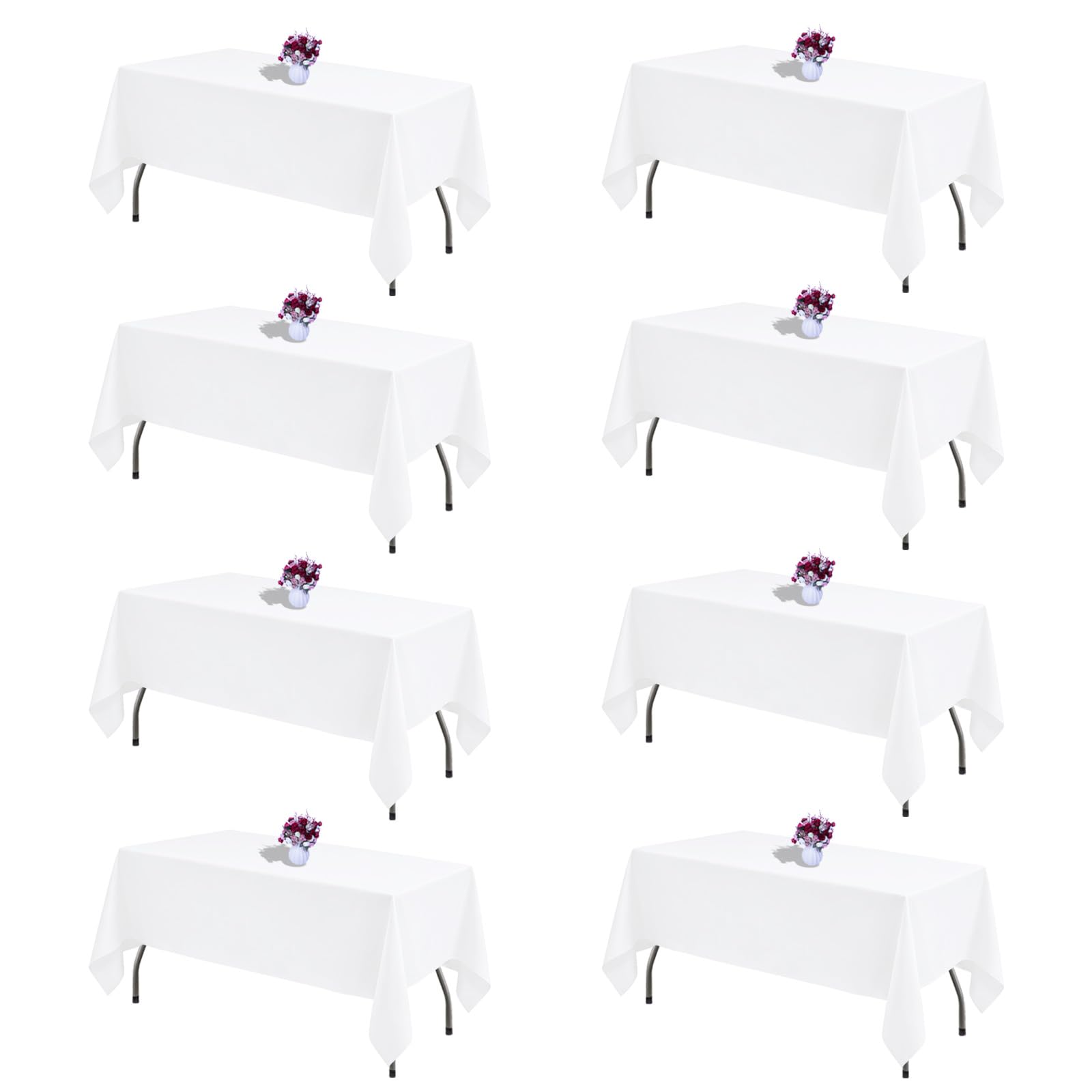 CKIKU nappe rectangulaire vue avant, finition nette et protection de table