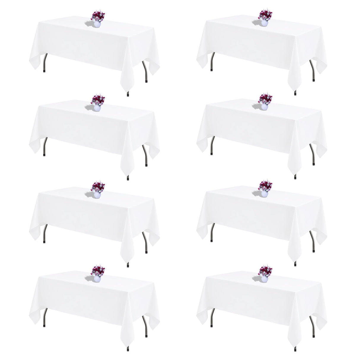 CKIKU nappe rectangulaire vue avant, finition nette et protection de table