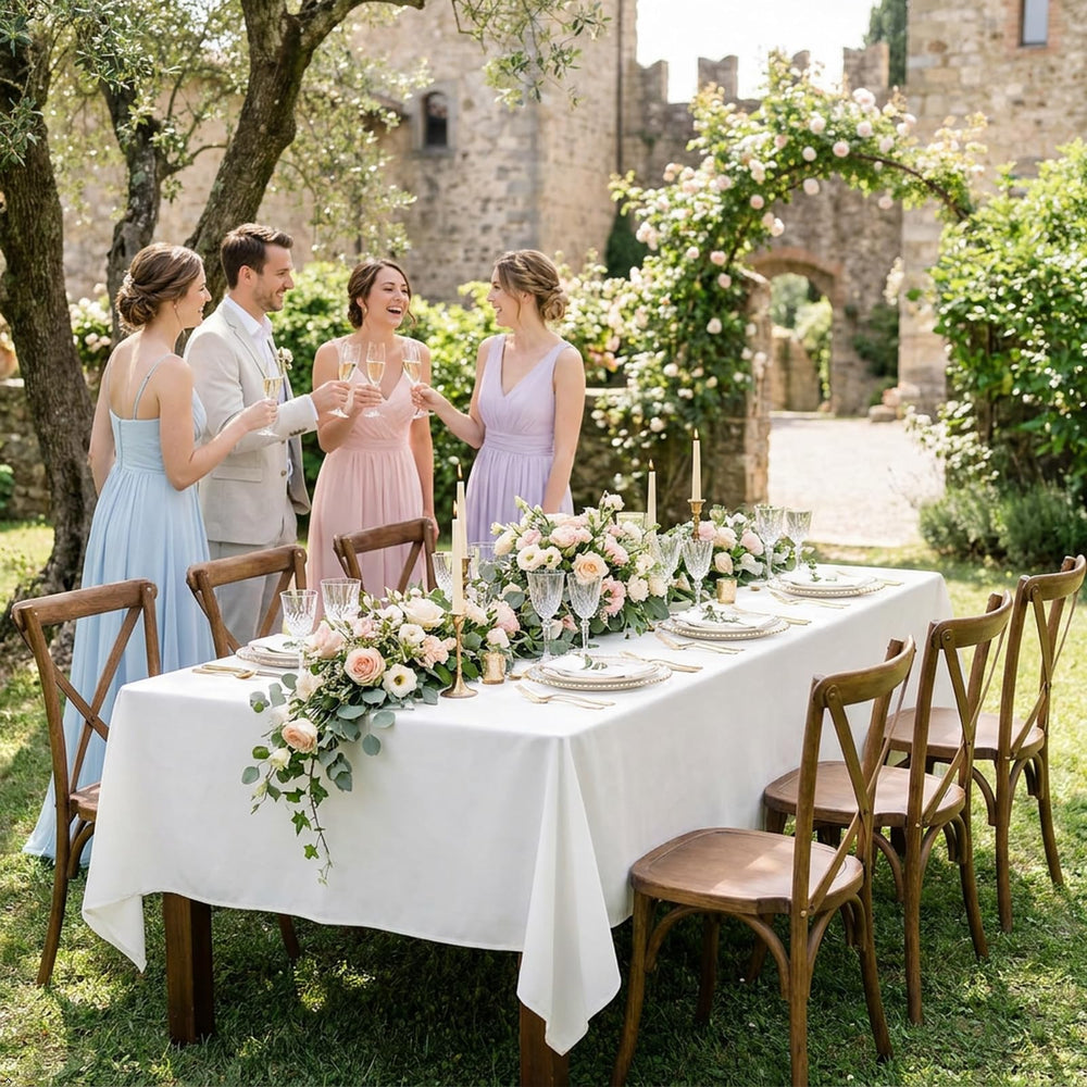 CKIKU nappe en service lors d'un buffet, simplicité d'installation bénéfique