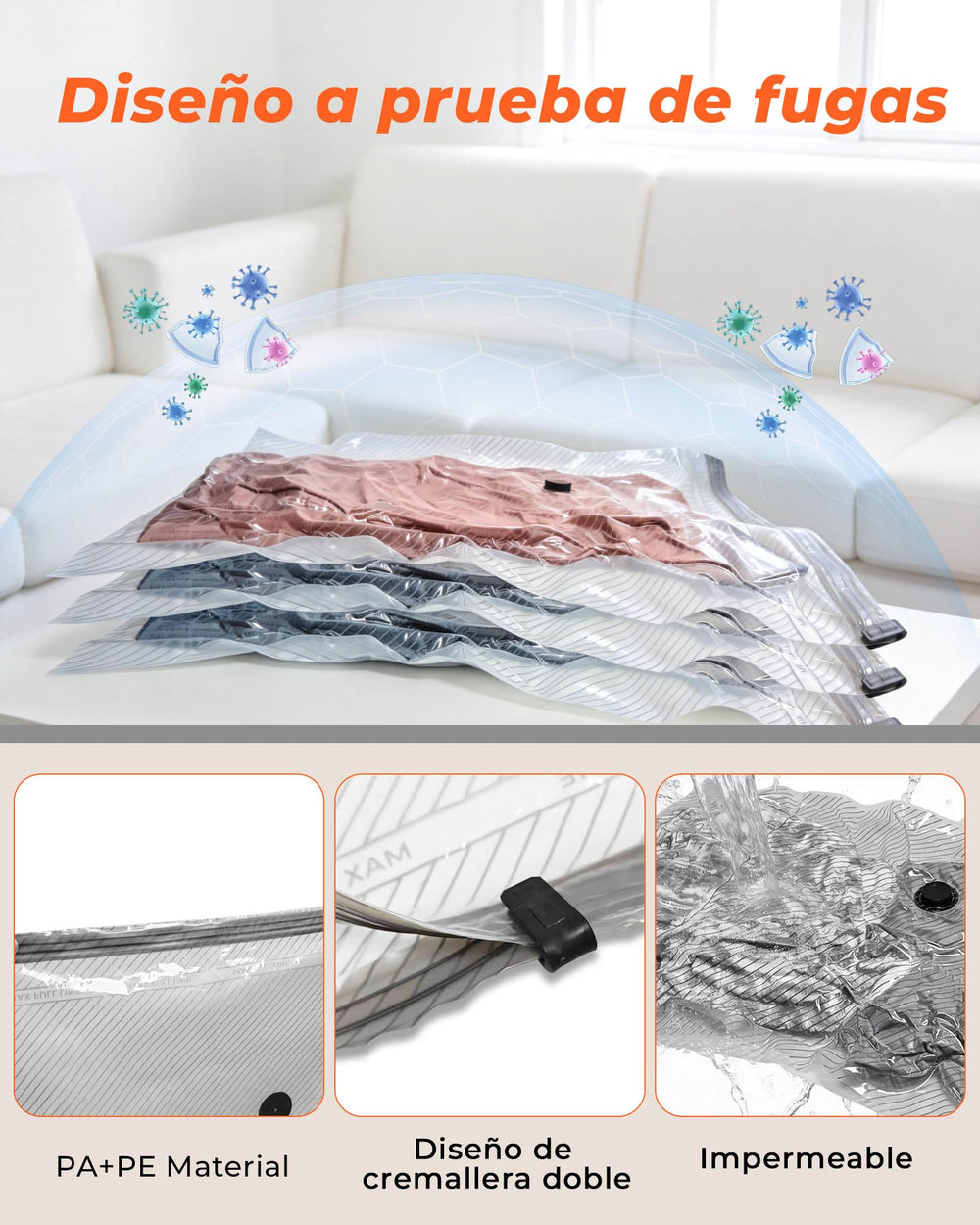 CKline scène de voyage valise prête avec sacs sous vide pour organisation