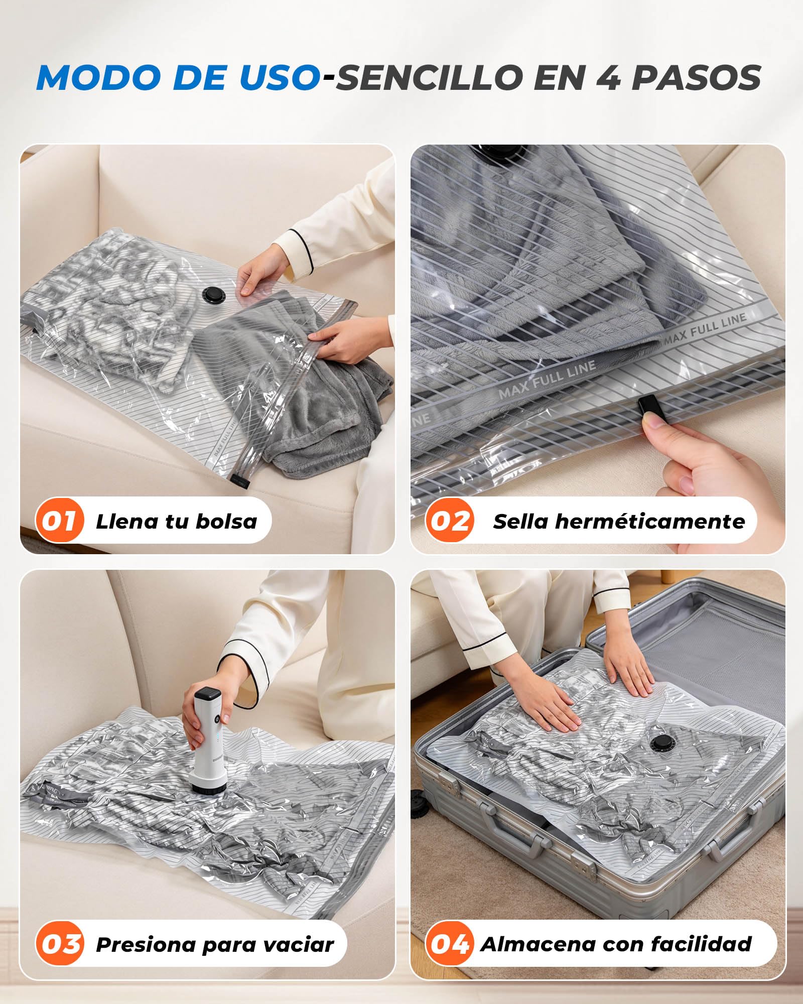 CKline grand sac contenant un manteau d'hiver pour gain d'espace