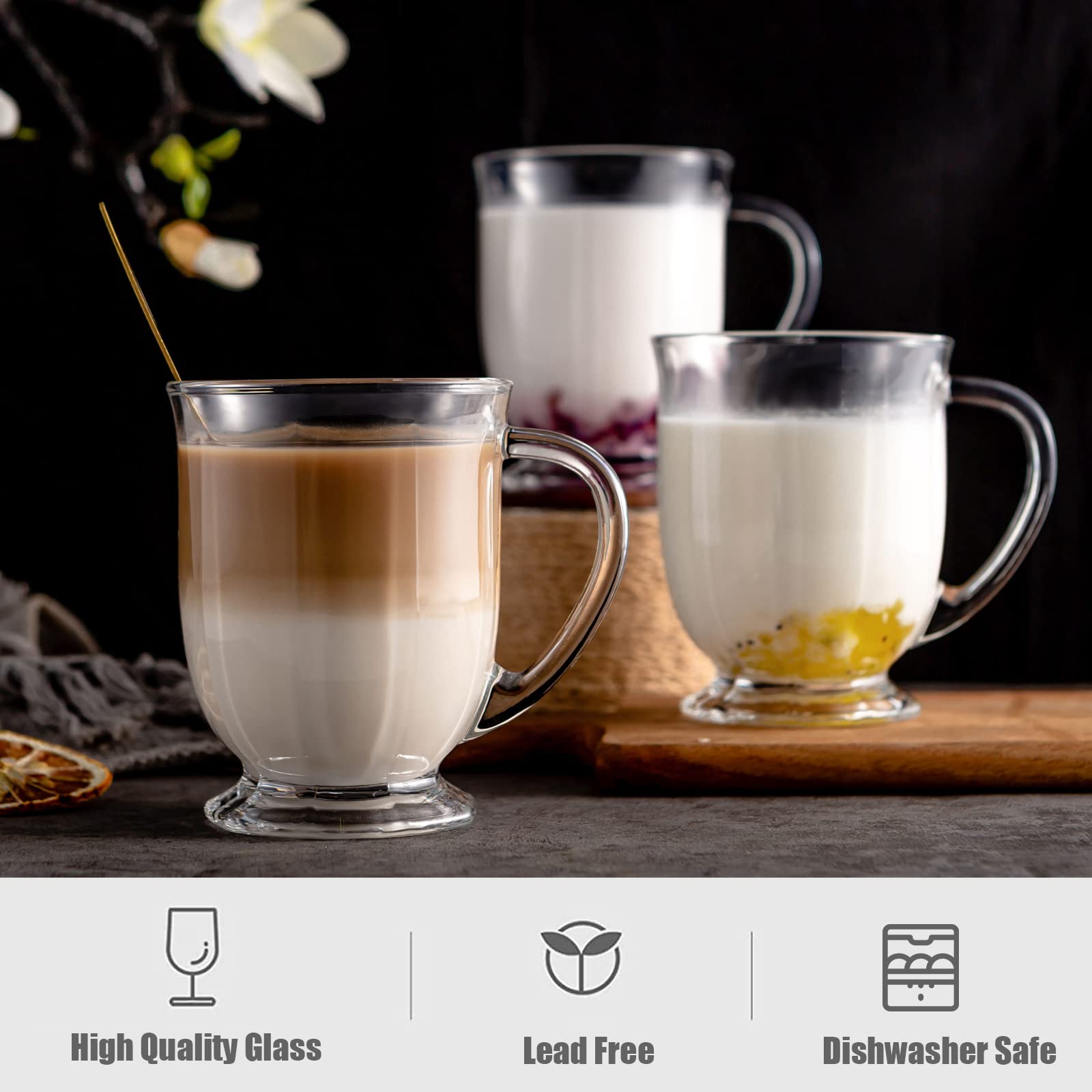Claplante base large de la tasse assurant stabilité sur table