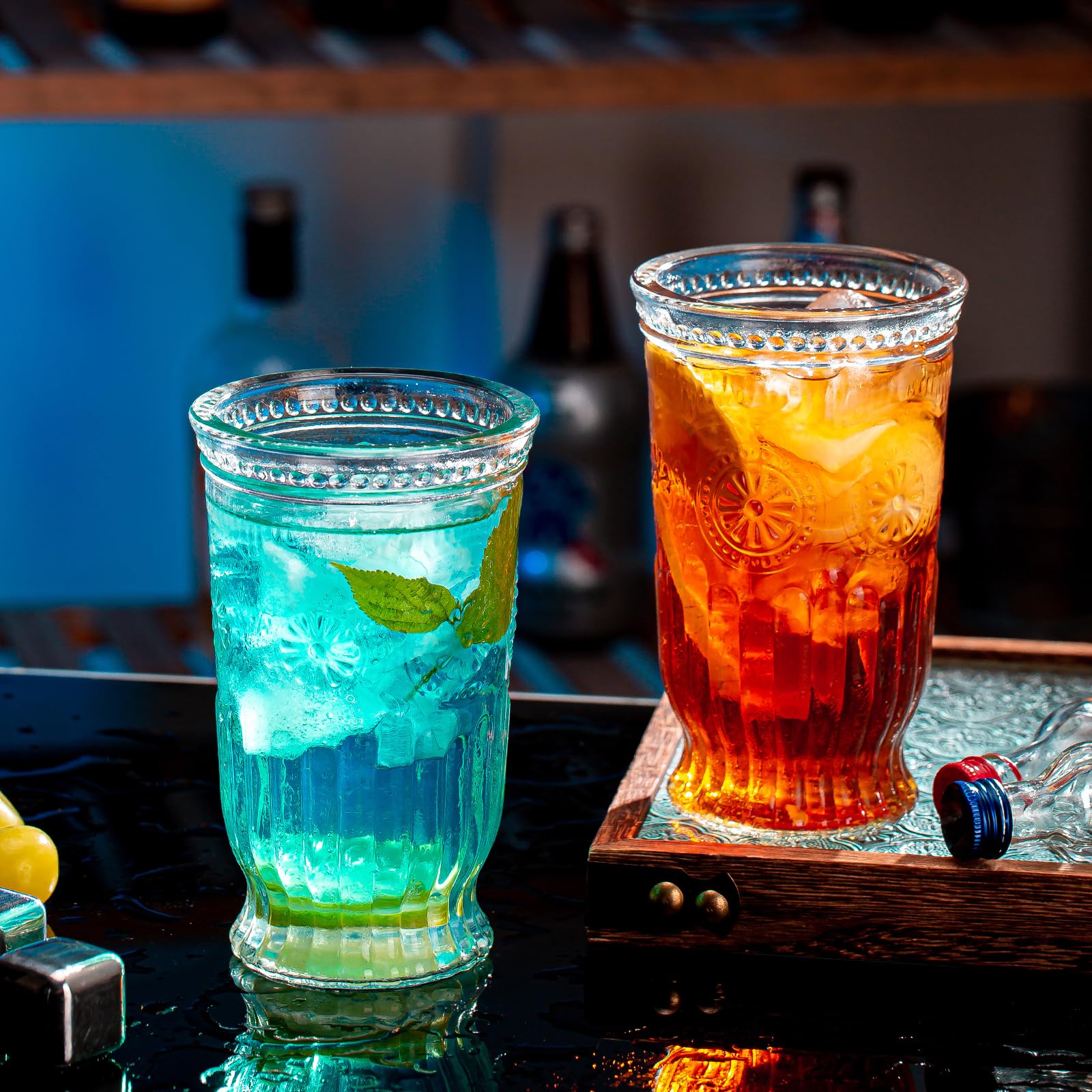 Claplante verre en usage avec mojito montrant polyvalence et style