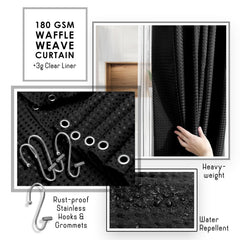 Clara Clark ensemble d'accessoires en bambou noir disposés, organisation élégante