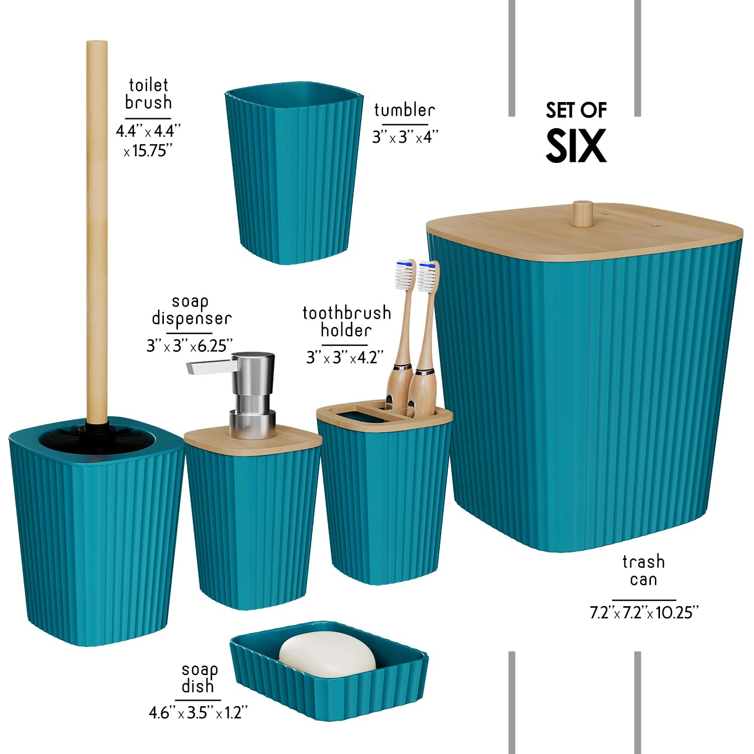 Clara Clark gros plan accent bambou sur distributeur, finition naturelle durable