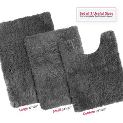 Clara Clark tapis contour placé autour des toilettes pour sécurité antidérapante
