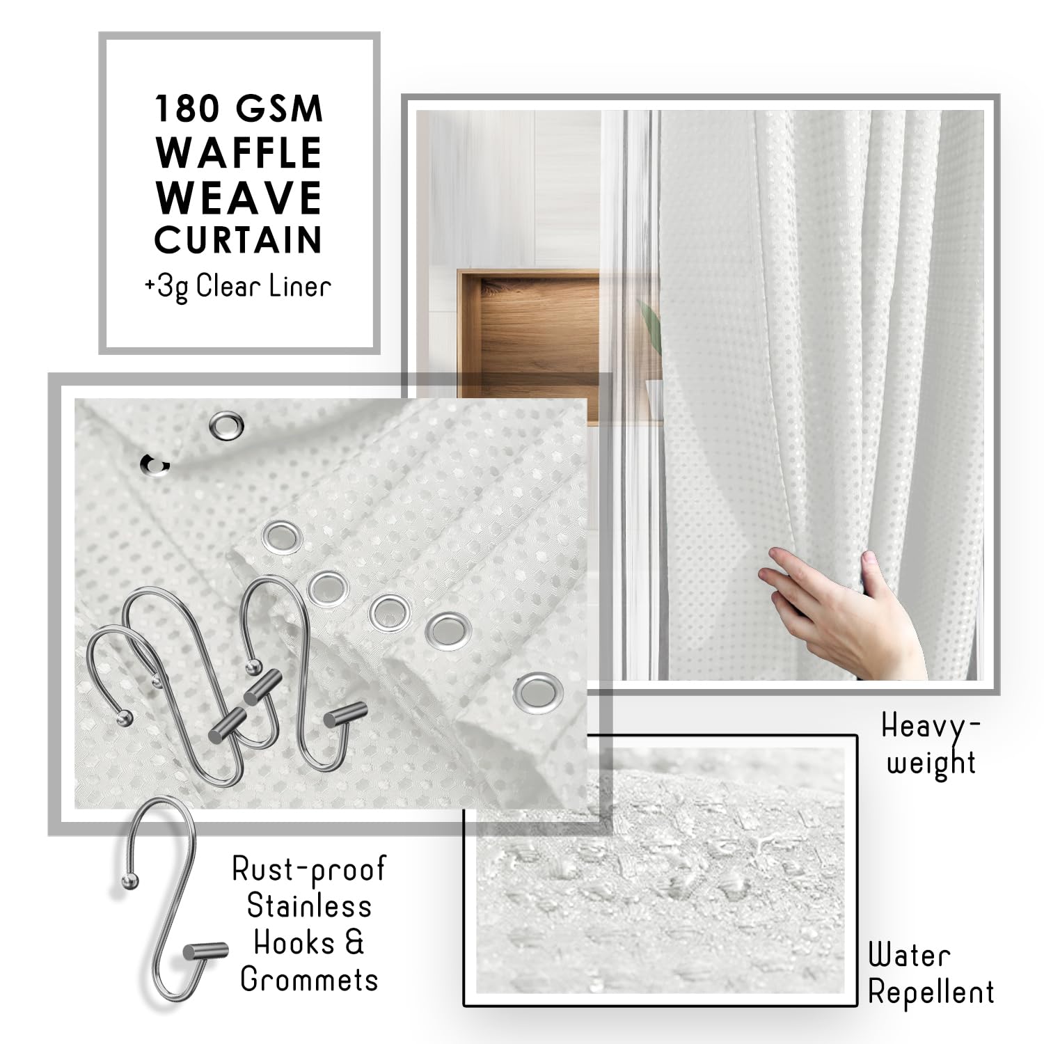 Clara Clark grand tapis chenille absorbant confort à la sortie de douche