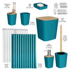 Clara Clark rideau de douche teal plein cadre apportant style et intimité